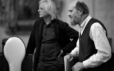 Manfred Eicher, Arvo Pärt; photo: Kaupo Kikkas / Arvo Pärt Centre